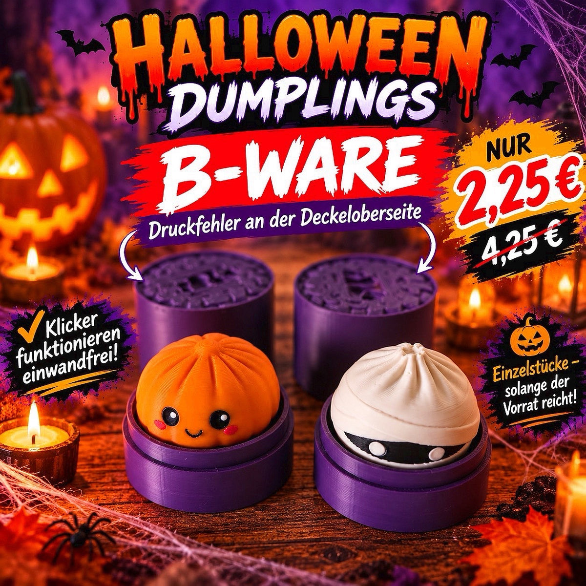Halloween Dumpling-Klicker B-Ware
