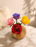 Vasen-Set mit 4 Rosen